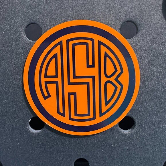 Monogram Bogg Charm aSb-Initial Bogg Charm-New! - Picture 2 of 2